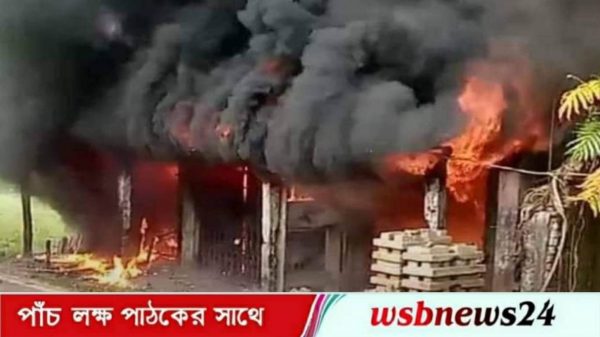২ দোকানে আগুন ১০ লক্ষ টাকার ক্ষয়ক্ষতি